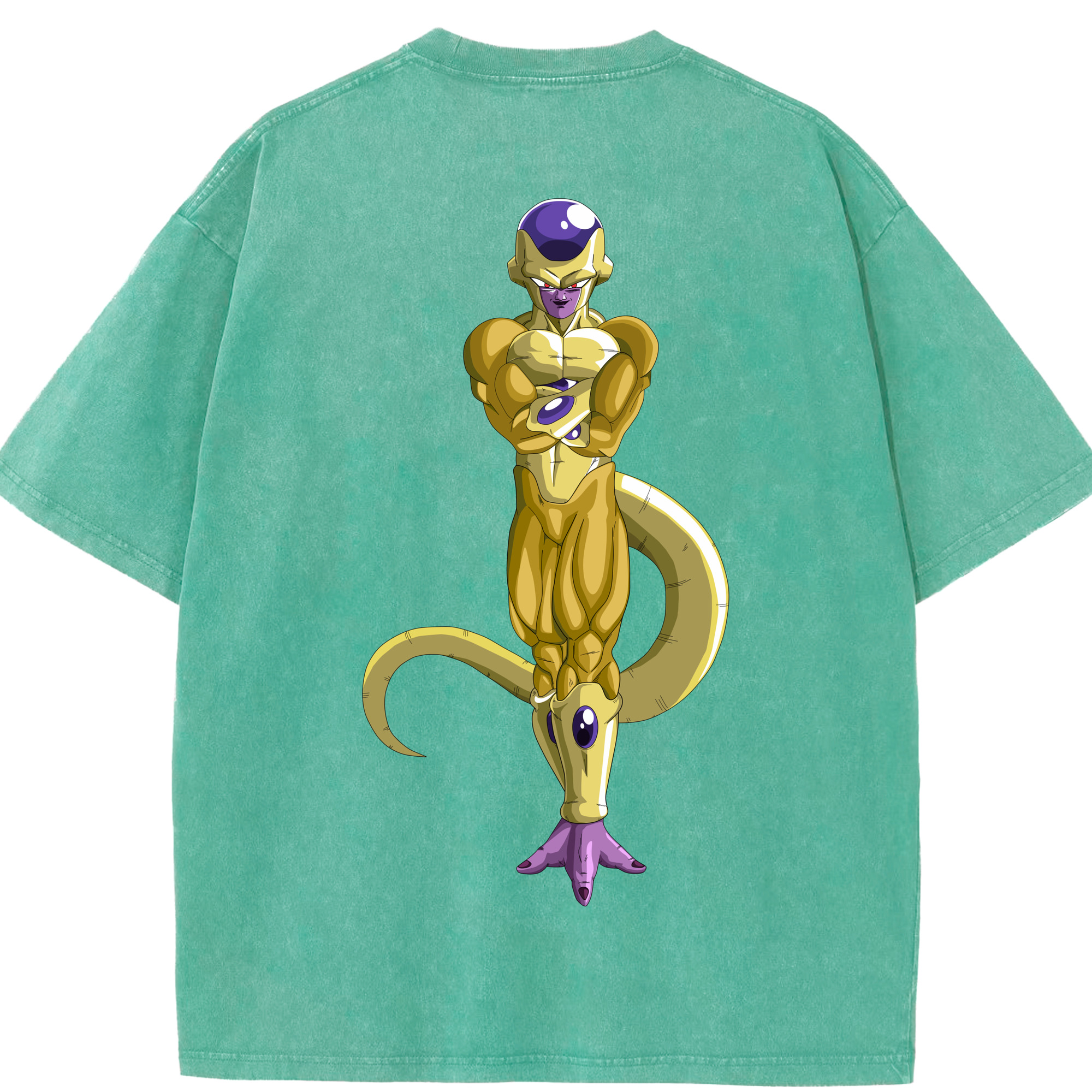 （画像用） ドラゴンボール フリーザ DRAGON BALL Frieza 綿100% ヴィンテージ風 半袖Tシャツ（背面プリント）